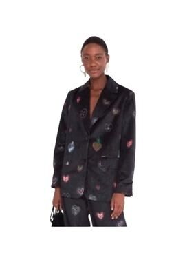 Farm Rio Velvet Hearts Blazer